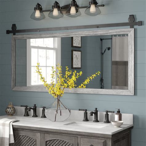 vanity mirror wayfair|inexpensive bathroom mirrors over vanity.